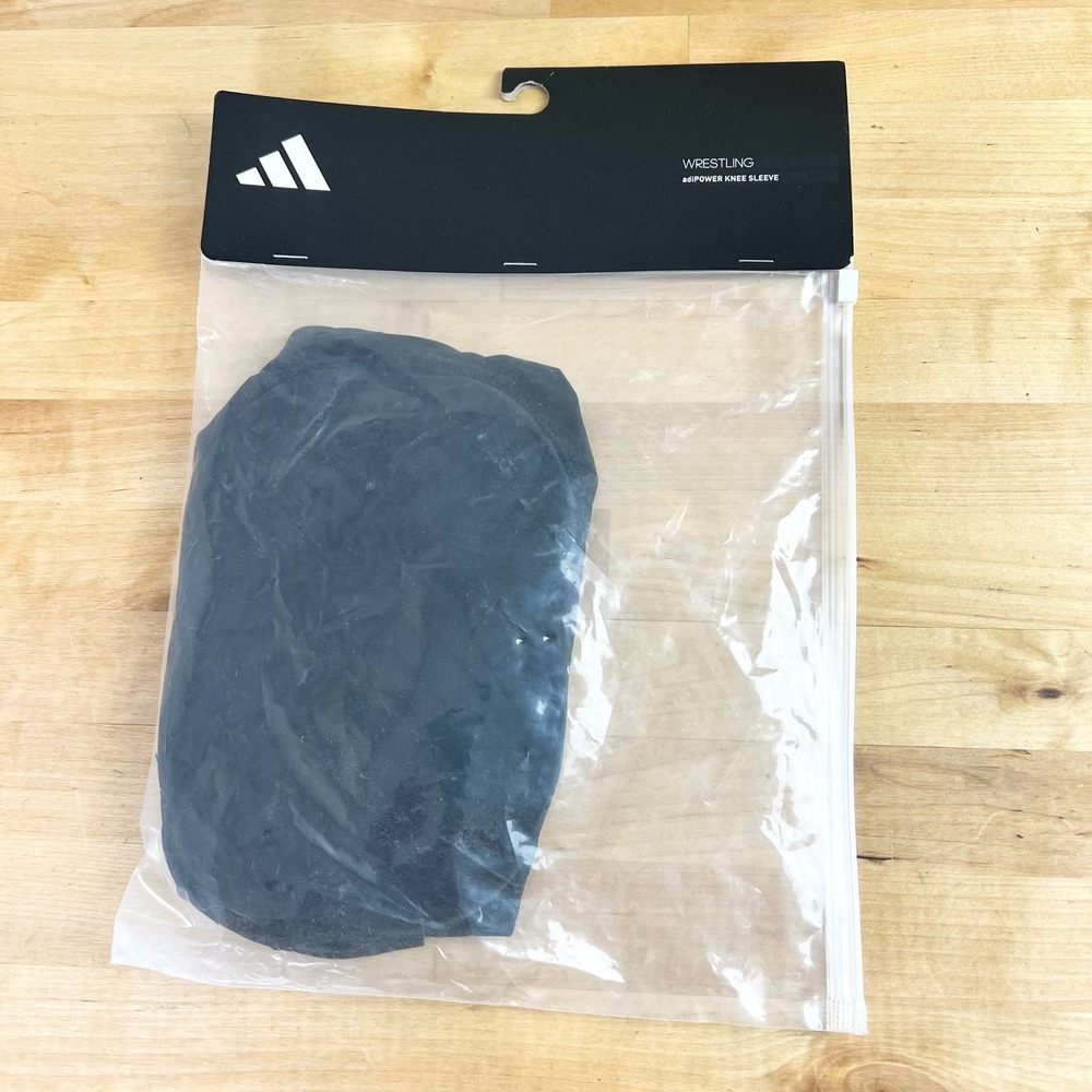 Adidas Knee Sleeve adiPower Wrestling Size Medium Black Padded Guard New (1)